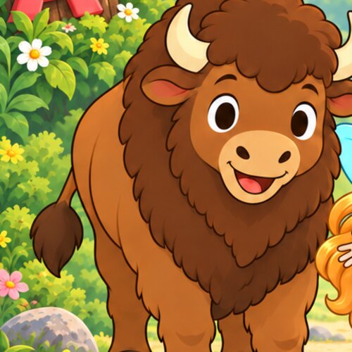 Bison, the Child Fairy's steady forest friend